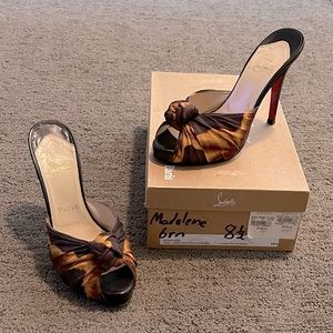 Christian Louboutin Madeleine Knotted Mules-Size 38.5